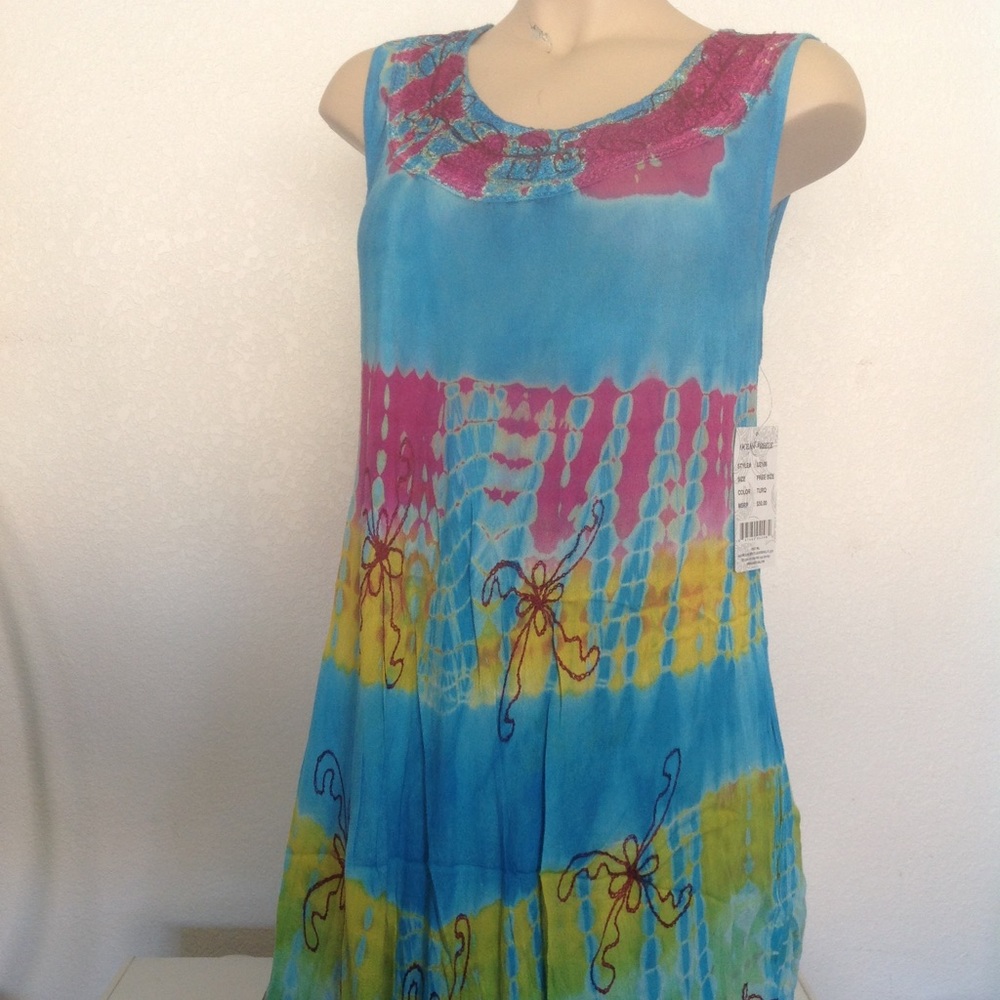Linen ocean breeze dress NWT